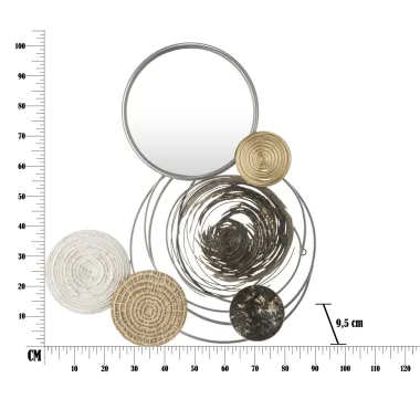 Panel żelazny z lustrem etnicznym 90x9,5x101,5 cm